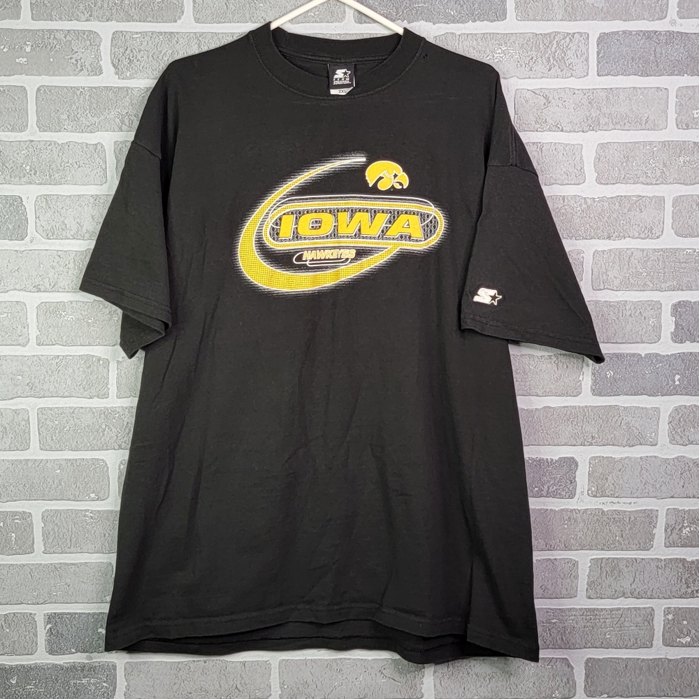 Starter Iowa Hawkeyes Vintage Collegiate NCAA Big Ten T-Shirt Men's Size 2XL